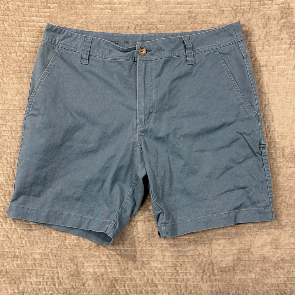 TOAD&CO‎ Mens Mission Ridge Short Size 36 Blue Cotton Blend Casual Outdoor